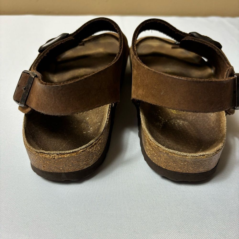 Birkenstock Brown Sandals with Adjustable Straps and Contoured Footbed - Picture 5 of 14